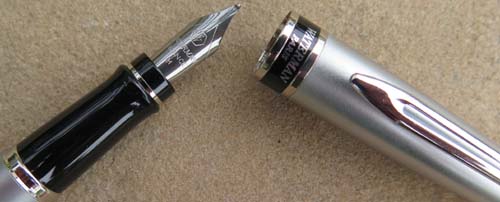 WATERMANS EXPERT II FOUNTAIN PEN IN MATTE STAINLESS WITH CHROME TRIM